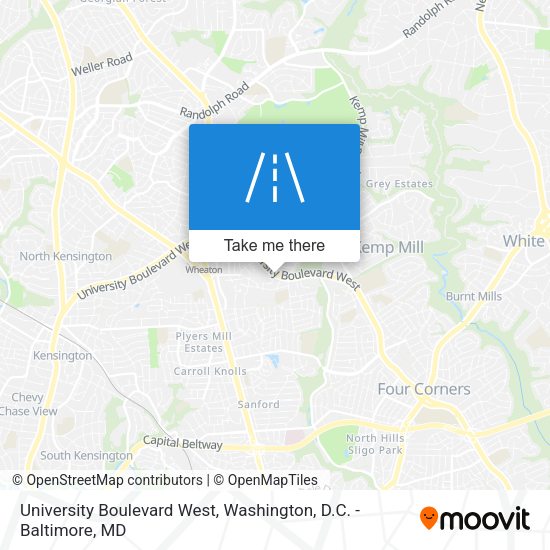 University Boulevard West map