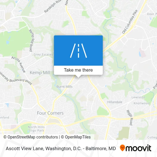 Ascott View Lane map