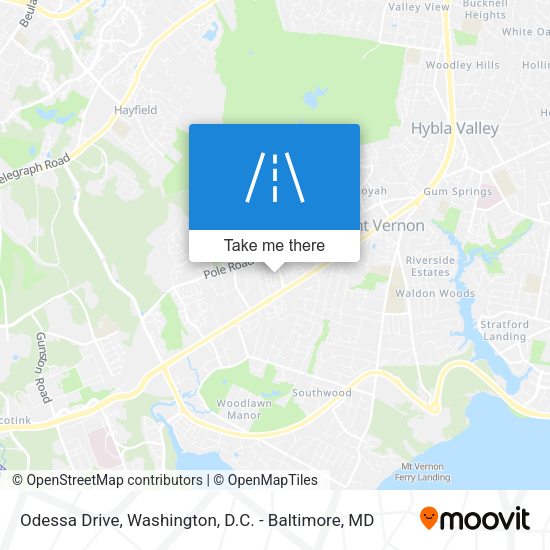 Odessa Drive map