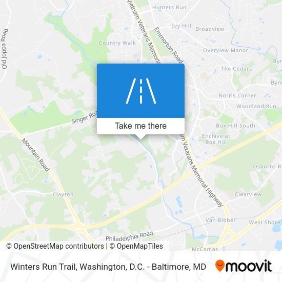 Mapa de Winters Run Trail
