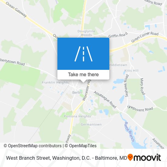Mapa de West Branch Street