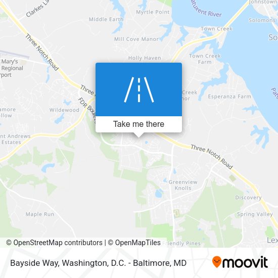 Bayside Way map