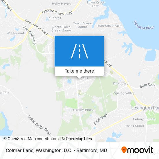 Colmar Lane map