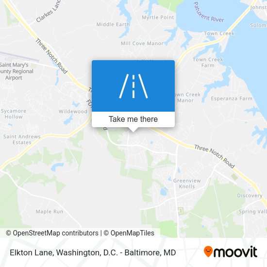 Elkton Lane map