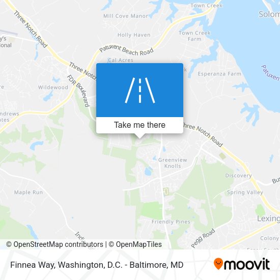 Finnea Way map