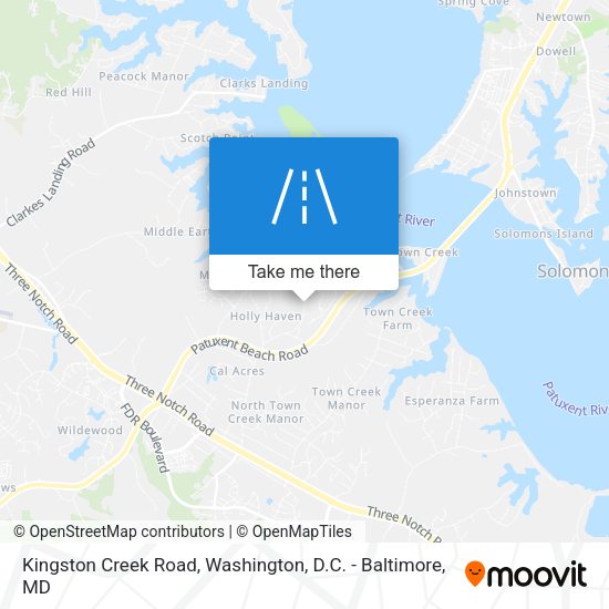 Kingston Creek Road map