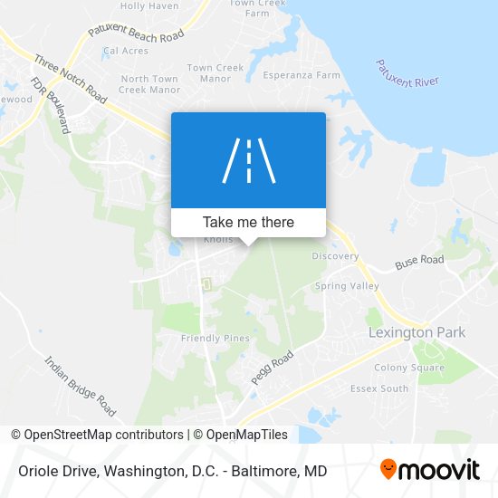 Oriole Drive map