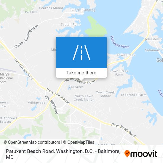 Patuxent Beach Road map