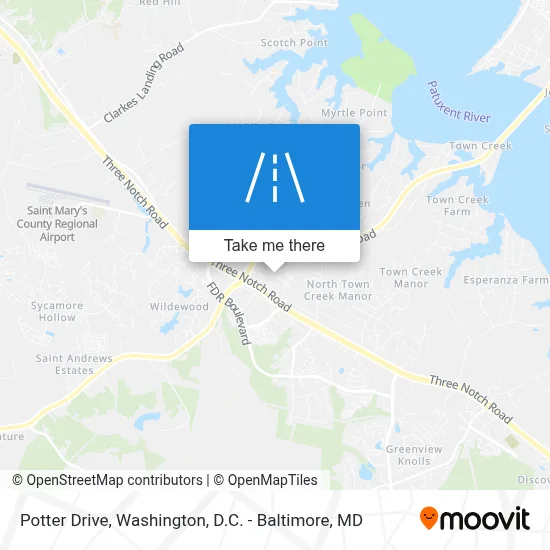 Potter Drive map