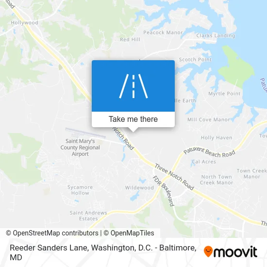 Reeder Sanders Lane map