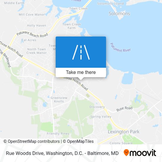 Rue Woods Drive map