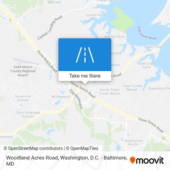 Woodland Acres Road map