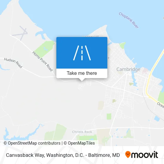 Canvasback Way map