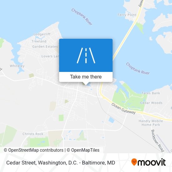 Cedar Street map
