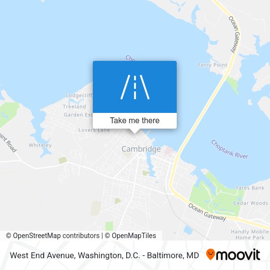Mapa de West End Avenue