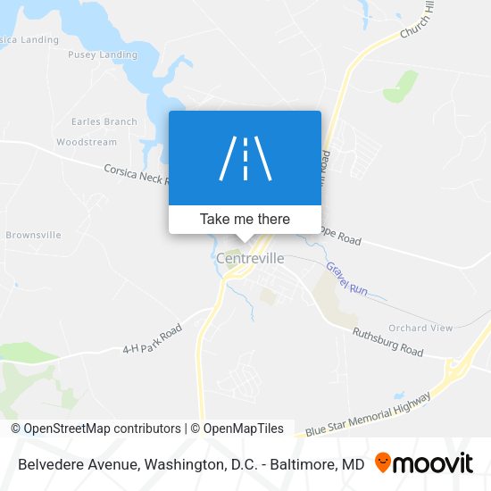 Belvedere Avenue map