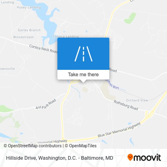 Hillside Drive map
