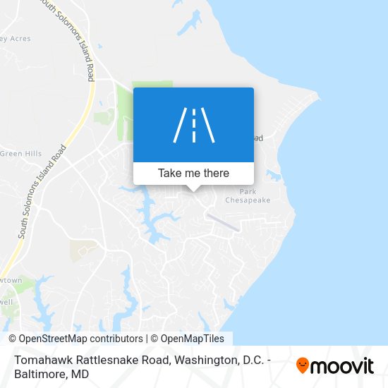Mapa de Tomahawk Rattlesnake Road