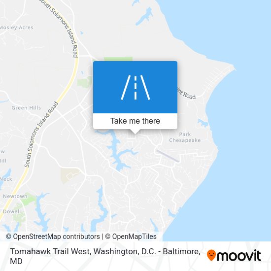 Tomahawk Trail West map