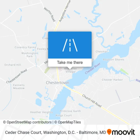 Ceder Chase Court map