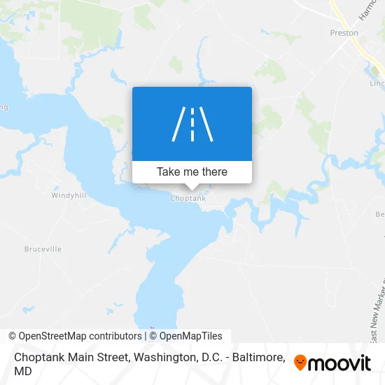 Choptank Main Street map