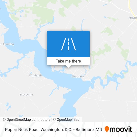 Poplar Neck Road map