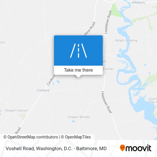 Voshell Road map