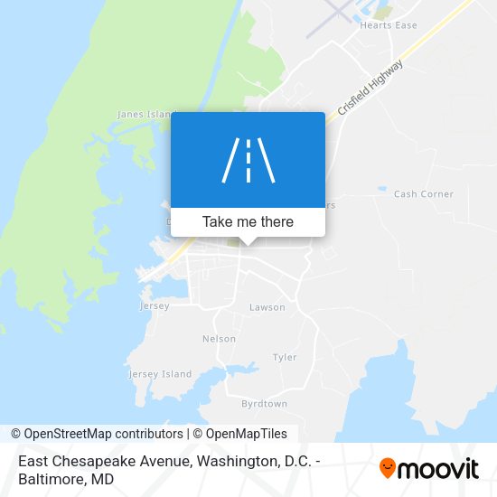 East Chesapeake Avenue map