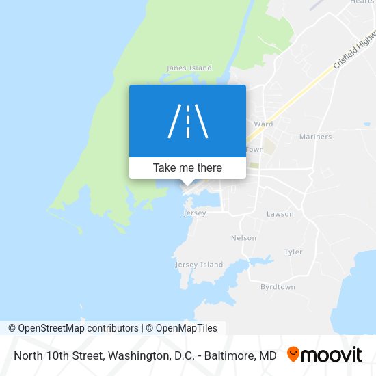 North 10th Street map