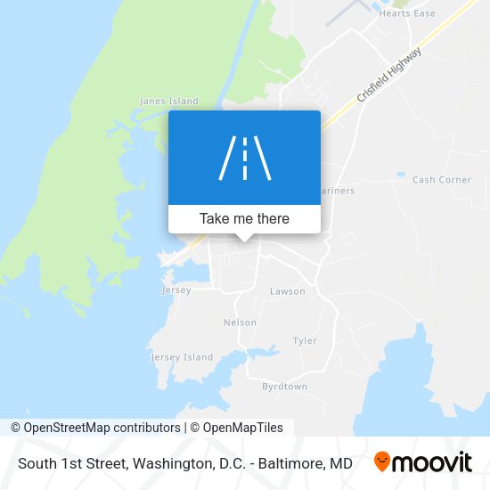 South 1st Street map