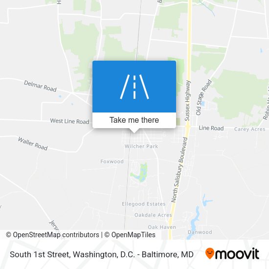 South 1st Street map