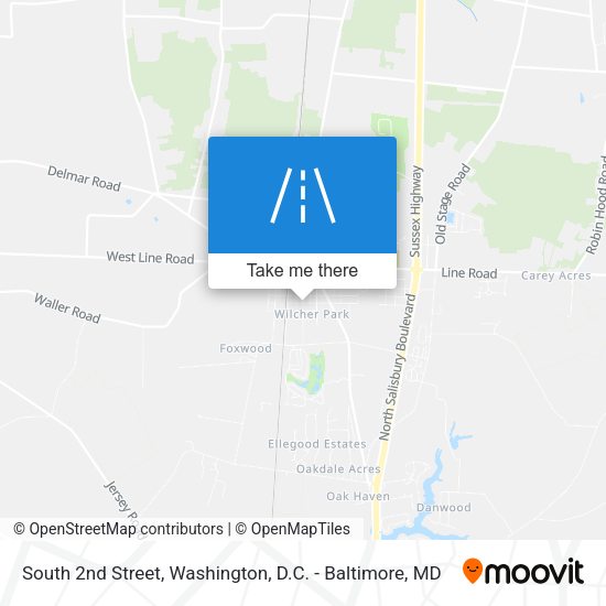 South 2nd Street map
