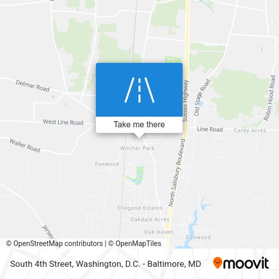 South 4th Street map