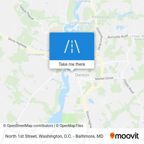 North 1st Street map
