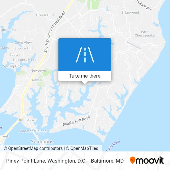 Piney Point Lane map