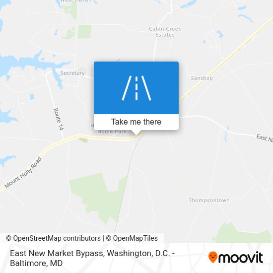 Mapa de East New Market Bypass