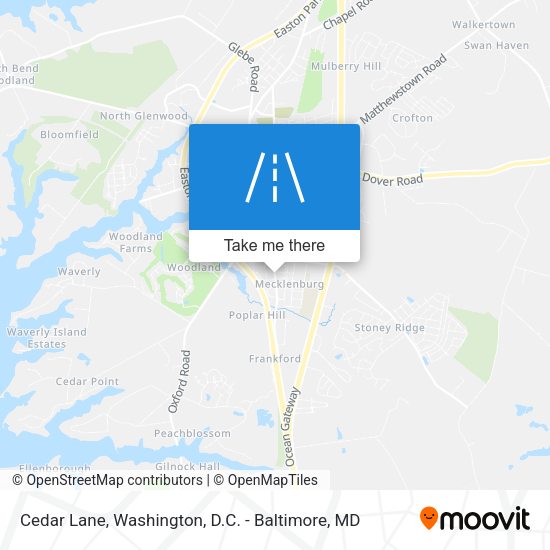 Cedar Lane map