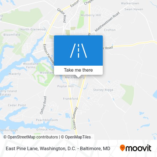 East Pine Lane map