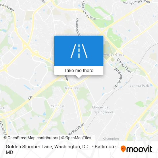 Golden Slumber Lane map