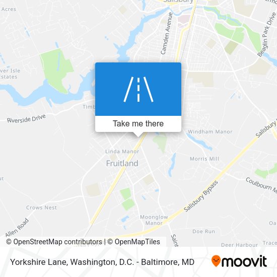 Mapa de Yorkshire Lane
