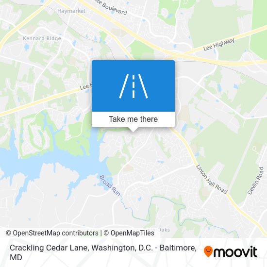 Crackling Cedar Lane map
