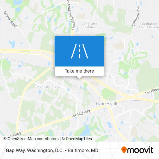 Gap Way map