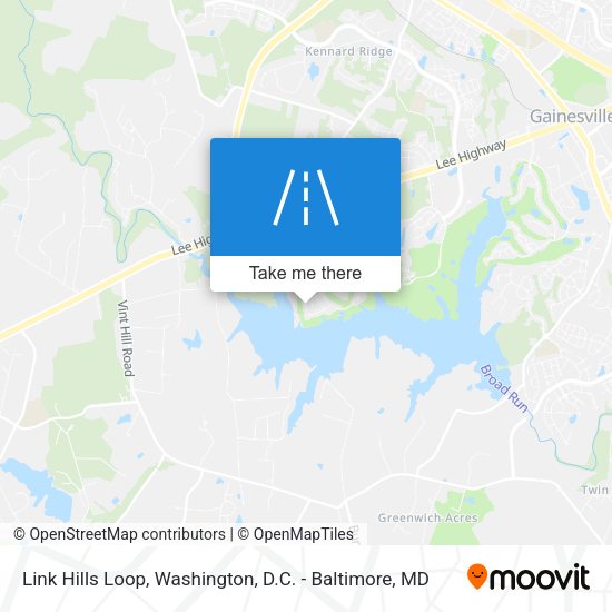 Link Hills Loop map