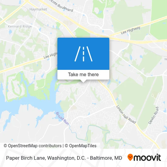 Paper Birch Lane map