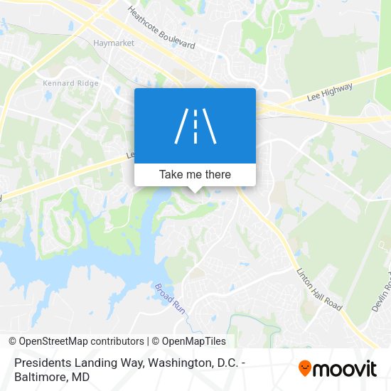 Presidents Landing Way map
