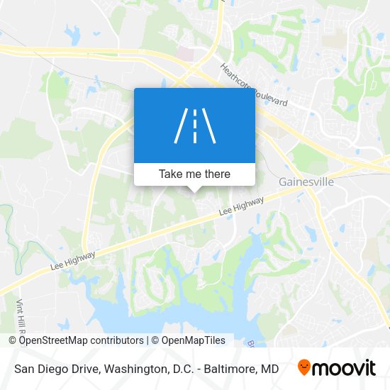San Diego Drive map