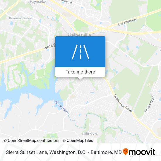 Sierra Sunset Lane map