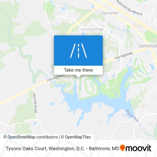 Tysons Oaks Court map
