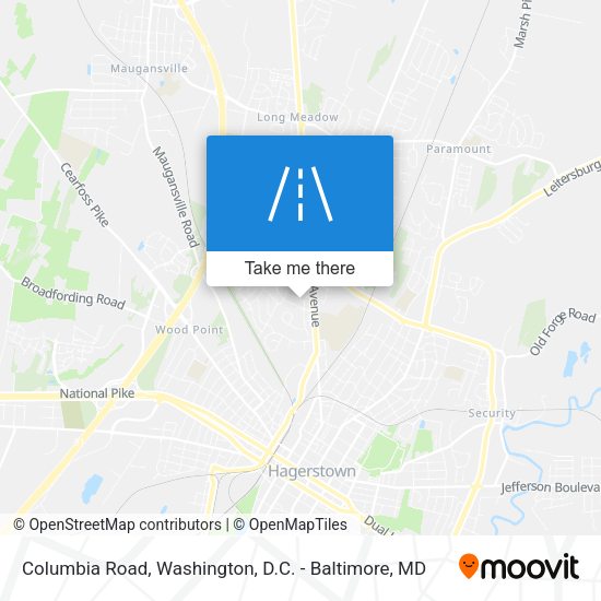 Columbia Road map