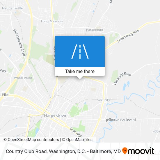 Country Club Road map